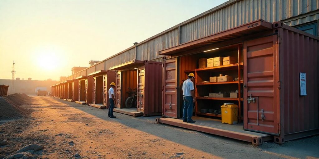 Portable storage cabins in Gujarat, Modular storage containers, Site storage units Gujarat, Industrial storage cabin supplier, Weatherproof portable cabin, Temporary warehouse solutions Gujarat, Secure storage cabins for rent, Heavy-duty prefab storage cabin, Best storage containers in Ahmedabad, Moveable storage units for construction
